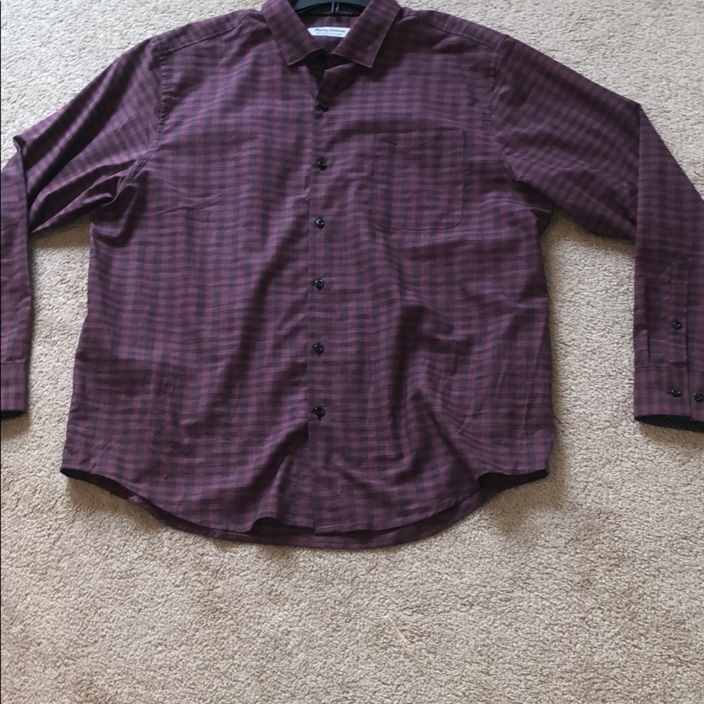 Tommy Bahama Plum Long Sleeve Button Up